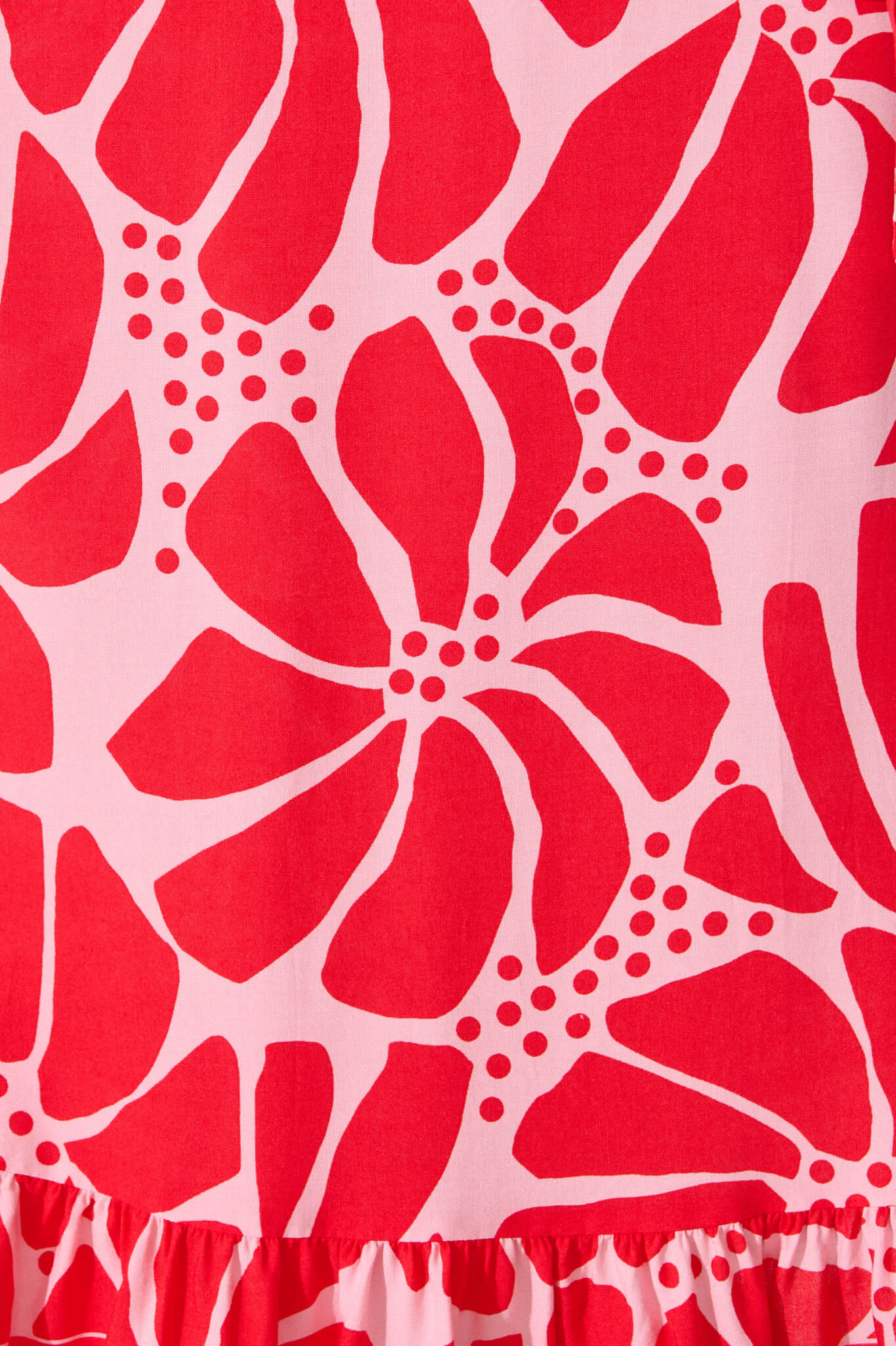 Aiken Midi Dress in Pink and Red Floral