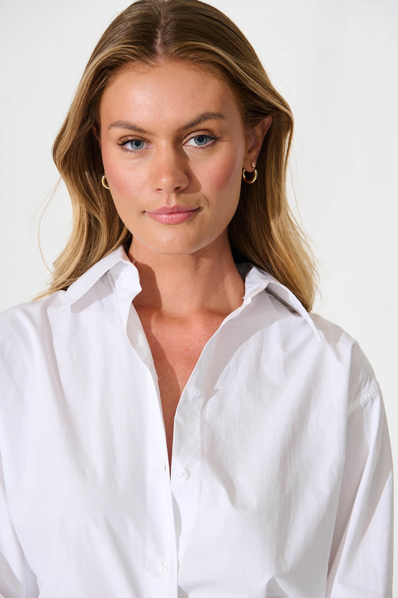 Kay Hoop Ear Jackets in Gold