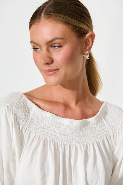 Ziva Ear Jacket in Pearlescent Butterflies