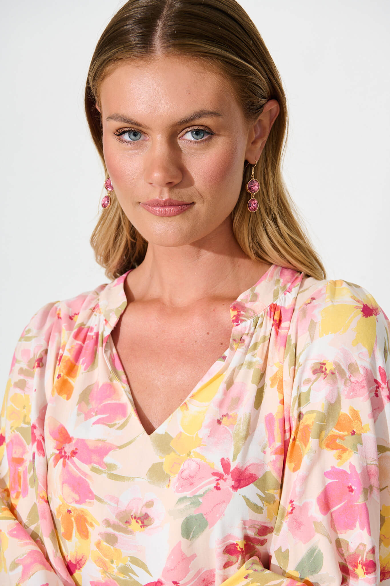 Shauna Drop Earring in Pink