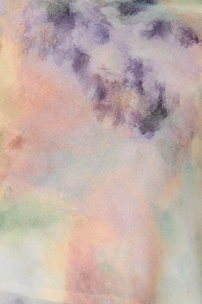Delano Top in Purple Multi Watercolor Chiffon
