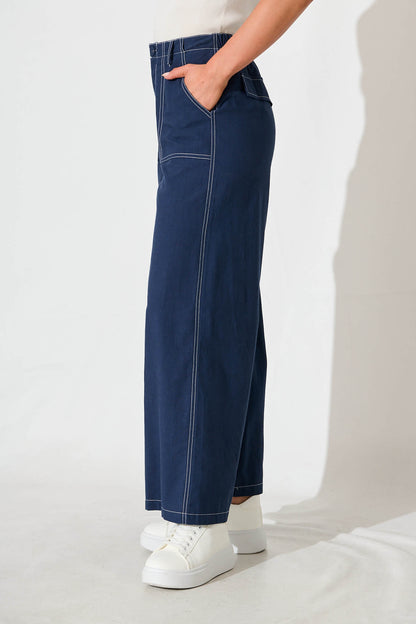 Parsons Pant in Navy Cotton