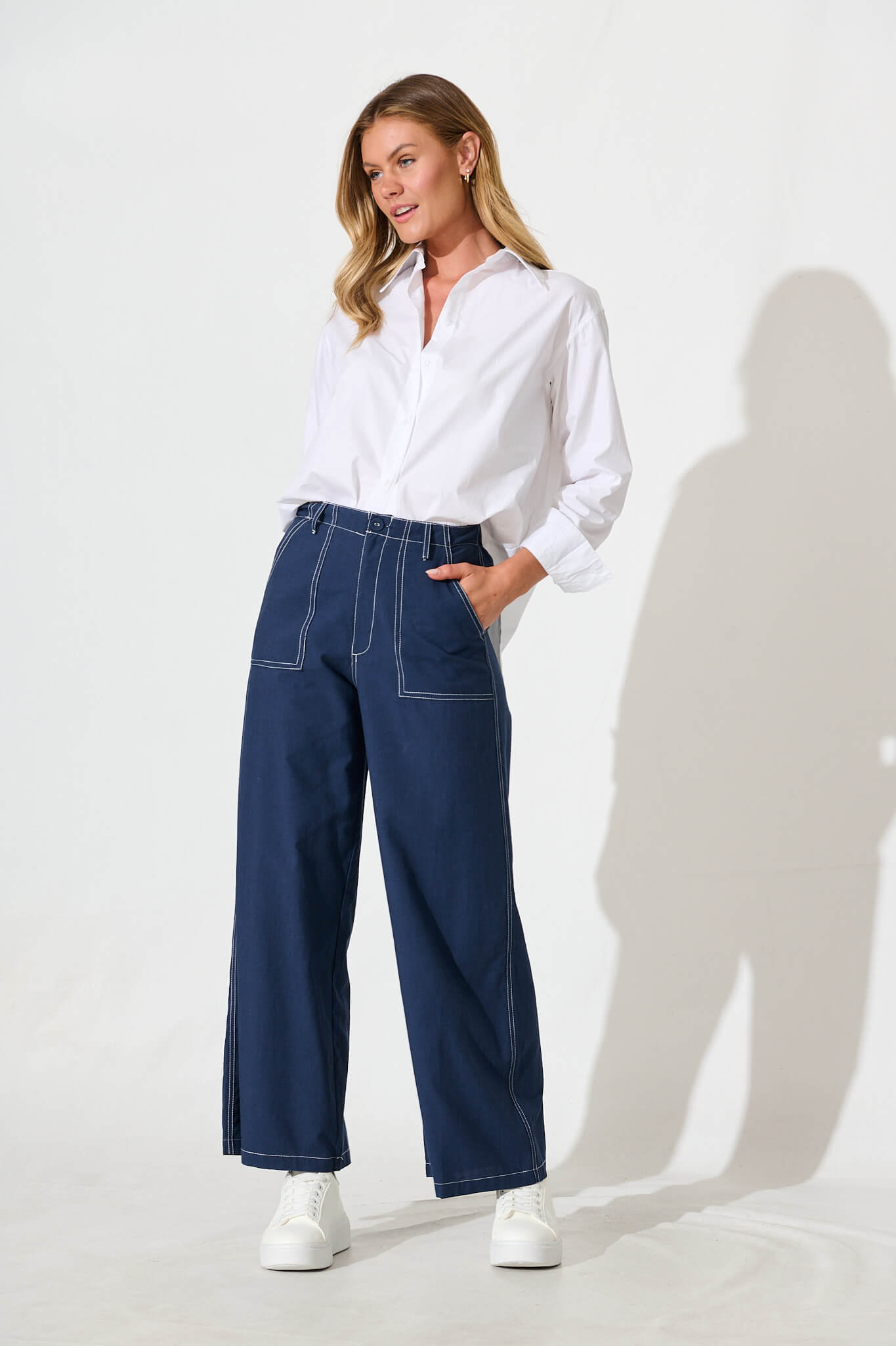 Parsons Pant in Navy Cotton