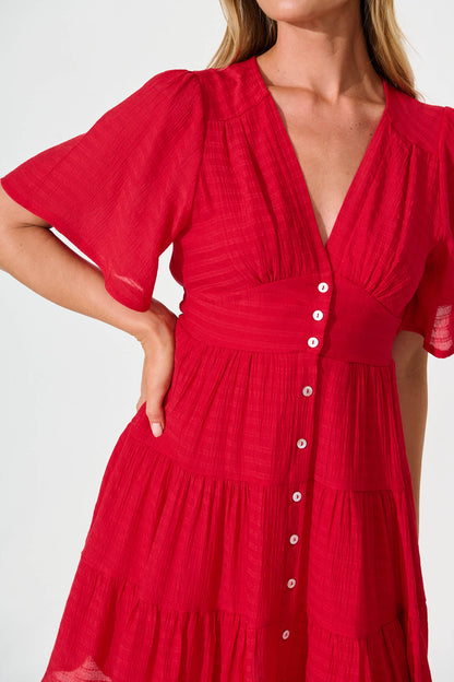 Esmarie Dress in Red