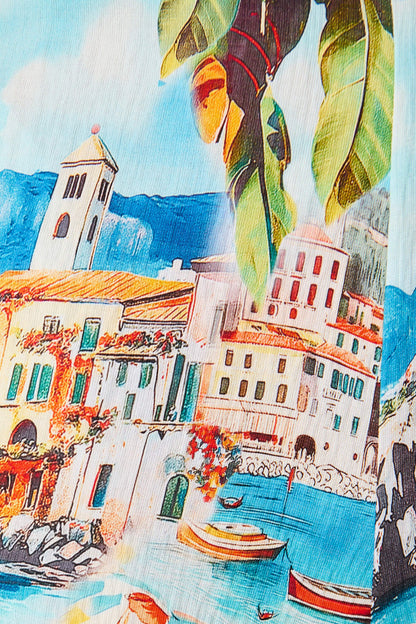 Sandcastle Jumpsuit In Multi Italian Riviera Print