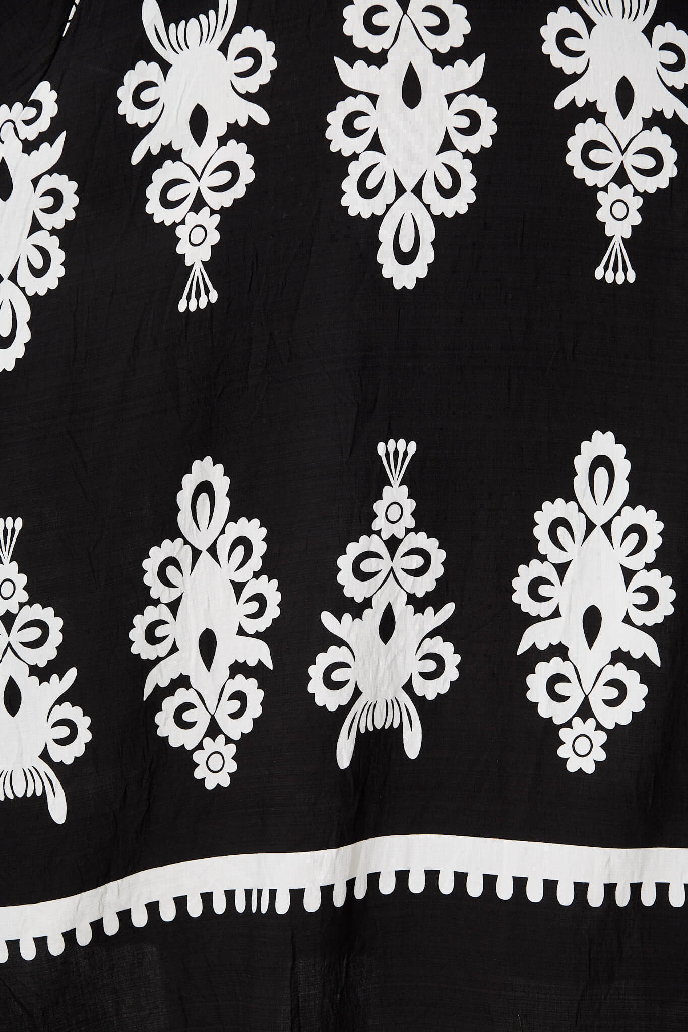 Norvi Maxi Dress in Black with White Print