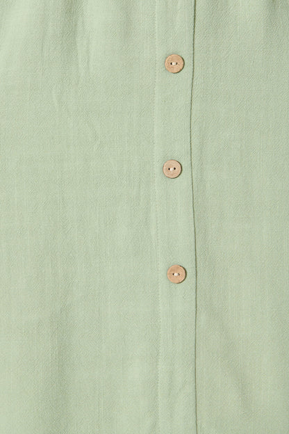 Amaya Dress in Pale Green Linen Blend