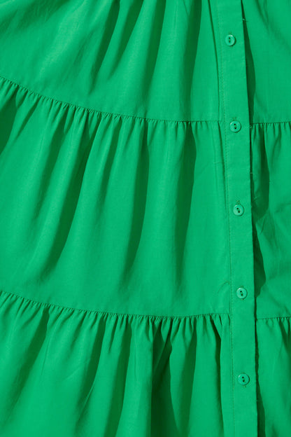 Rosino Smock Dress in Green Cotton