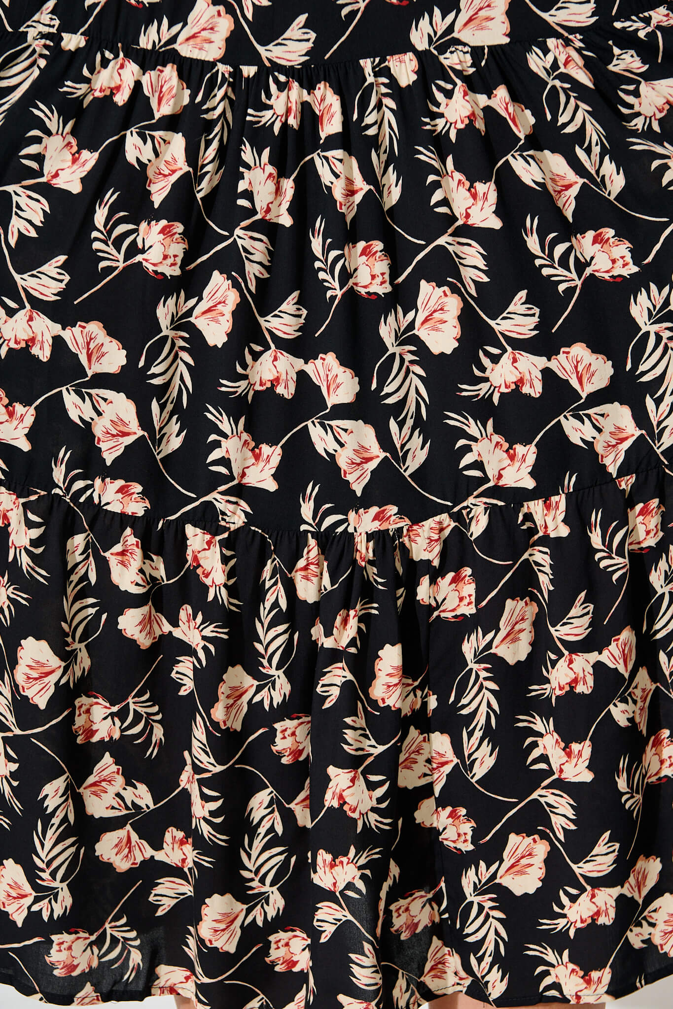 Roshina Midi Dress in Black with Multi Floral