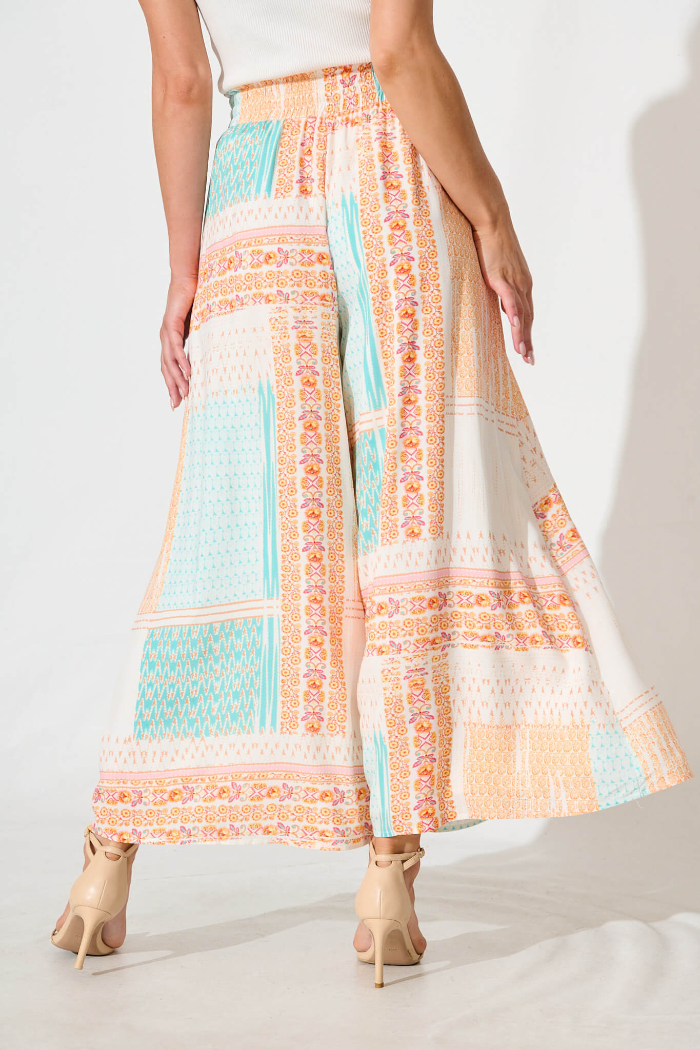 Dahana Pant in Multi Patchwork Print