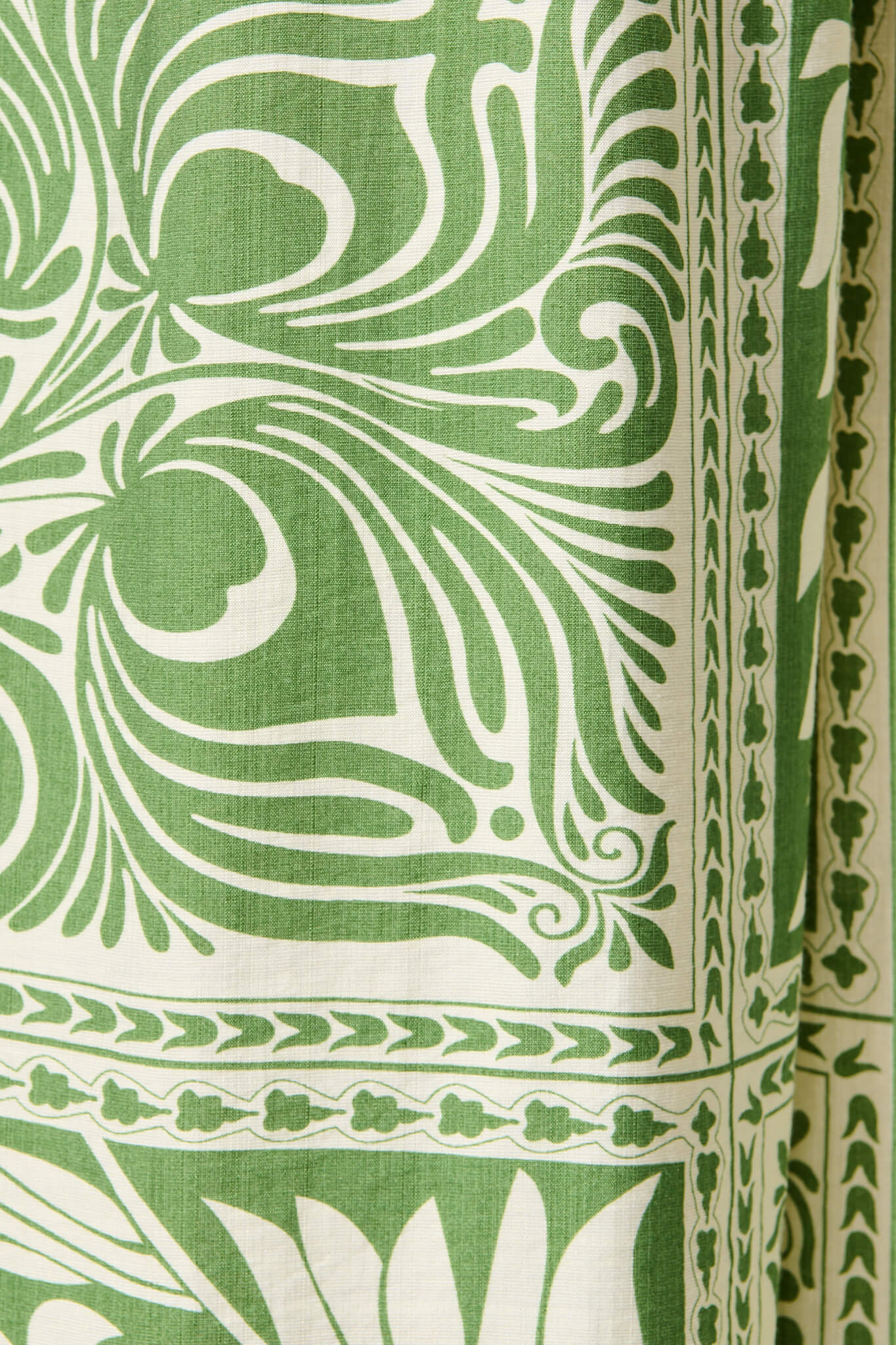 Goldie Wide Leg Pant in Green and White Tile Print