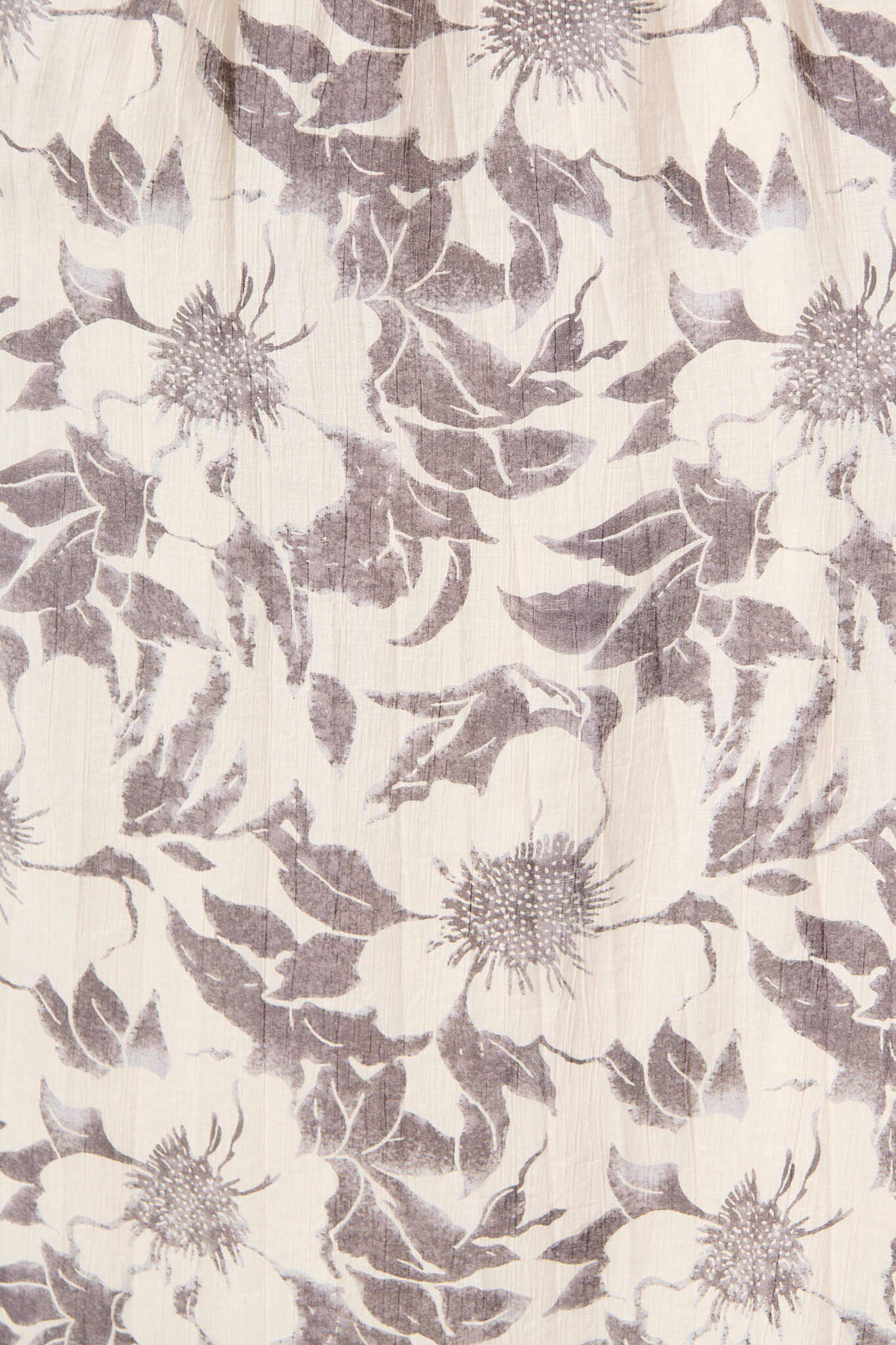 Xanthia Midi Dress in White with Black Flower