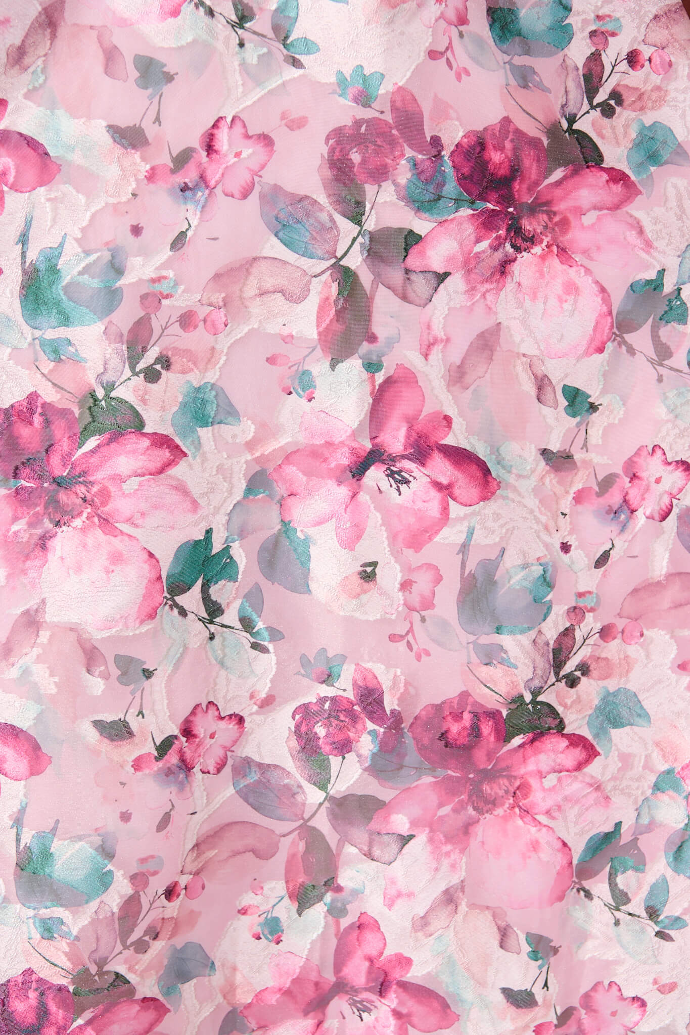 PRE ORDER Opulence Midi Dress in Multi Pink Floral Organza