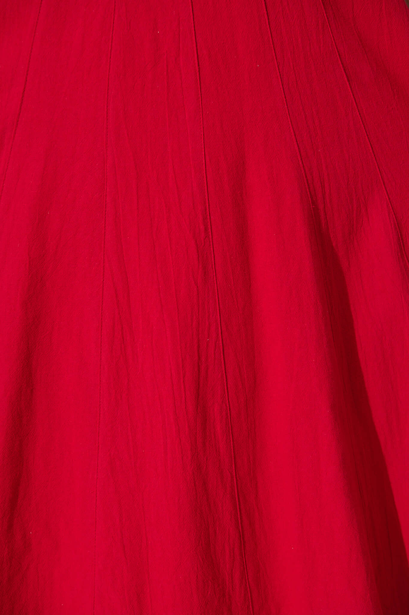 Shaima Midi Sundress in Red Cotton