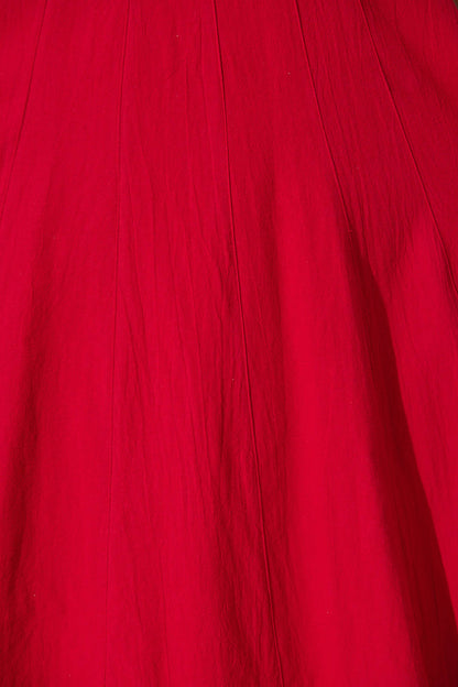 Shaima Midi Sundress in Red Cotton