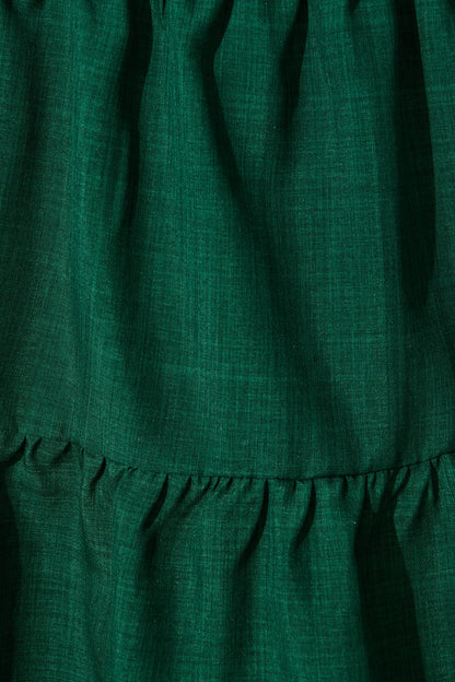 Corry Smock Dress in Emerald Green