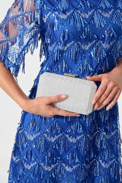 Fabianne Clutch Bag in Silver