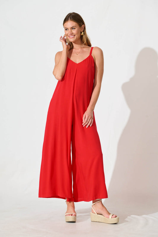 Belfast Jumpsuit In Red