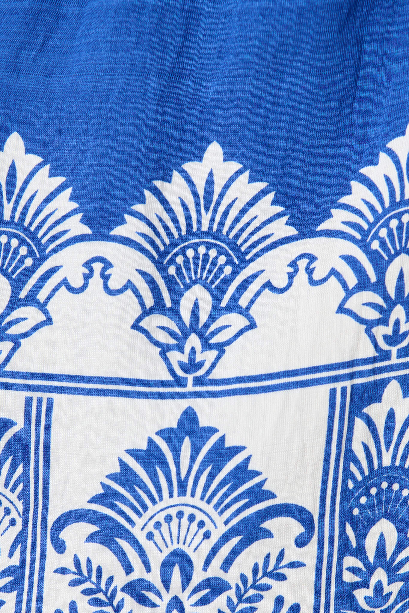 Maui Playsuit in Blue and White Border Print