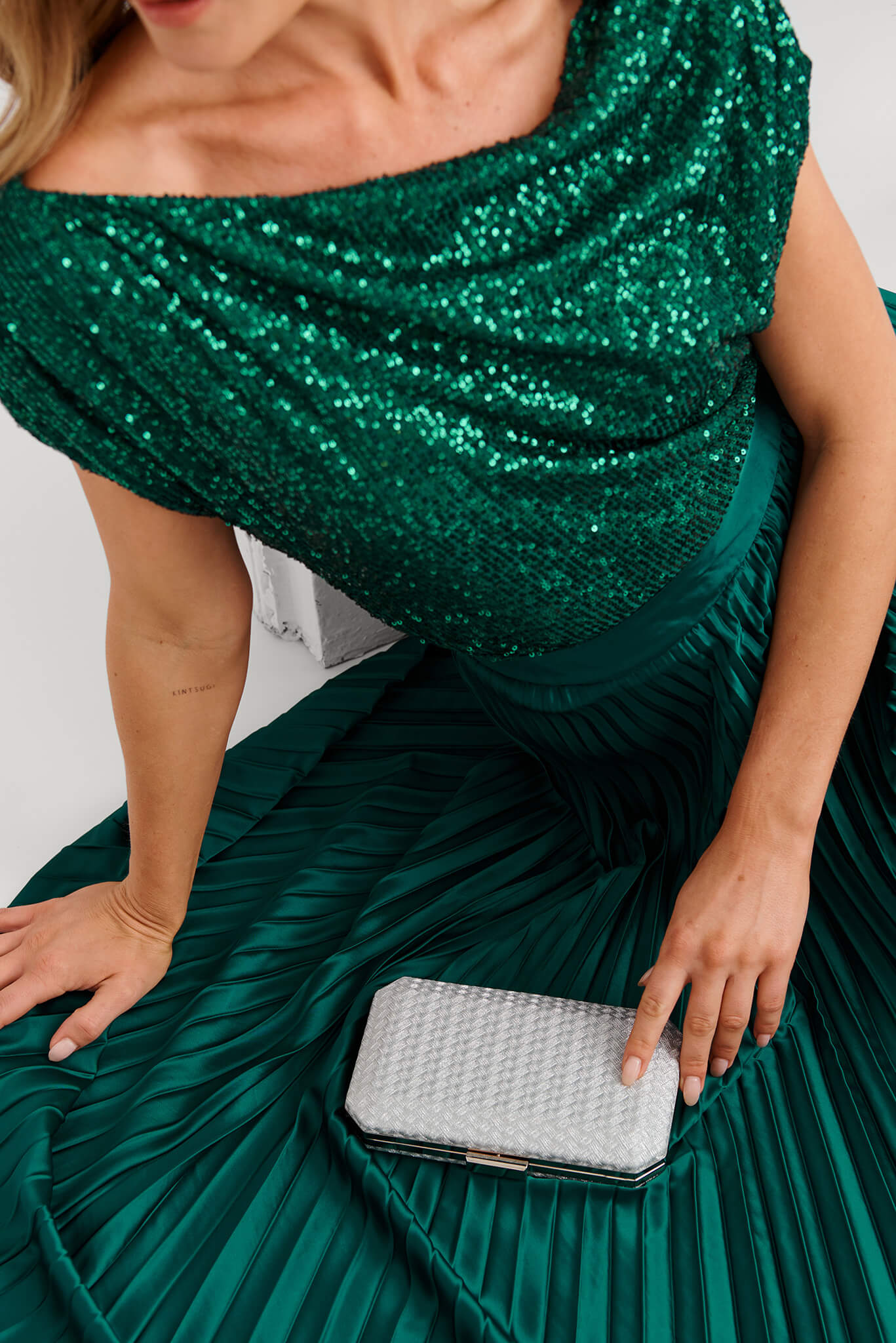 Fabianne Clutch Bag in Silver