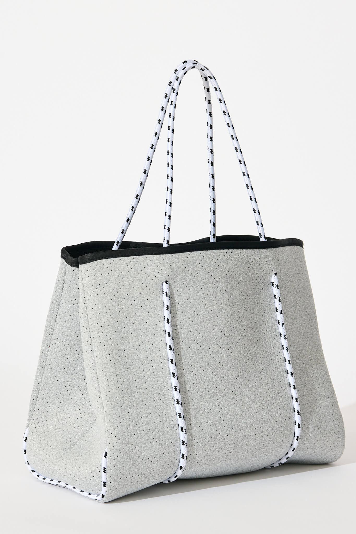 Rania Neoprene Tote Bag In Light Grey