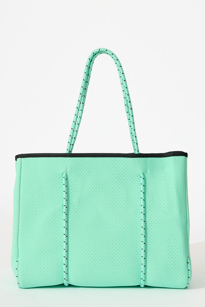 Rania Neoprene Tote Bag In Turquoise