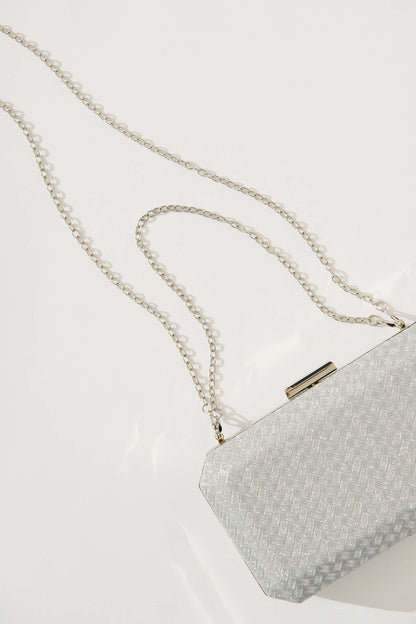 Fabianne Clutch Bag in Silver