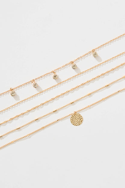 Evaline Layered Necklace in Gold