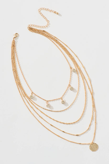 Evaline Layered Necklace in Gold