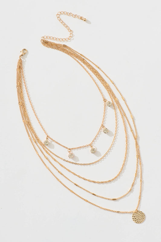 Evaline Layered Necklace in Gold