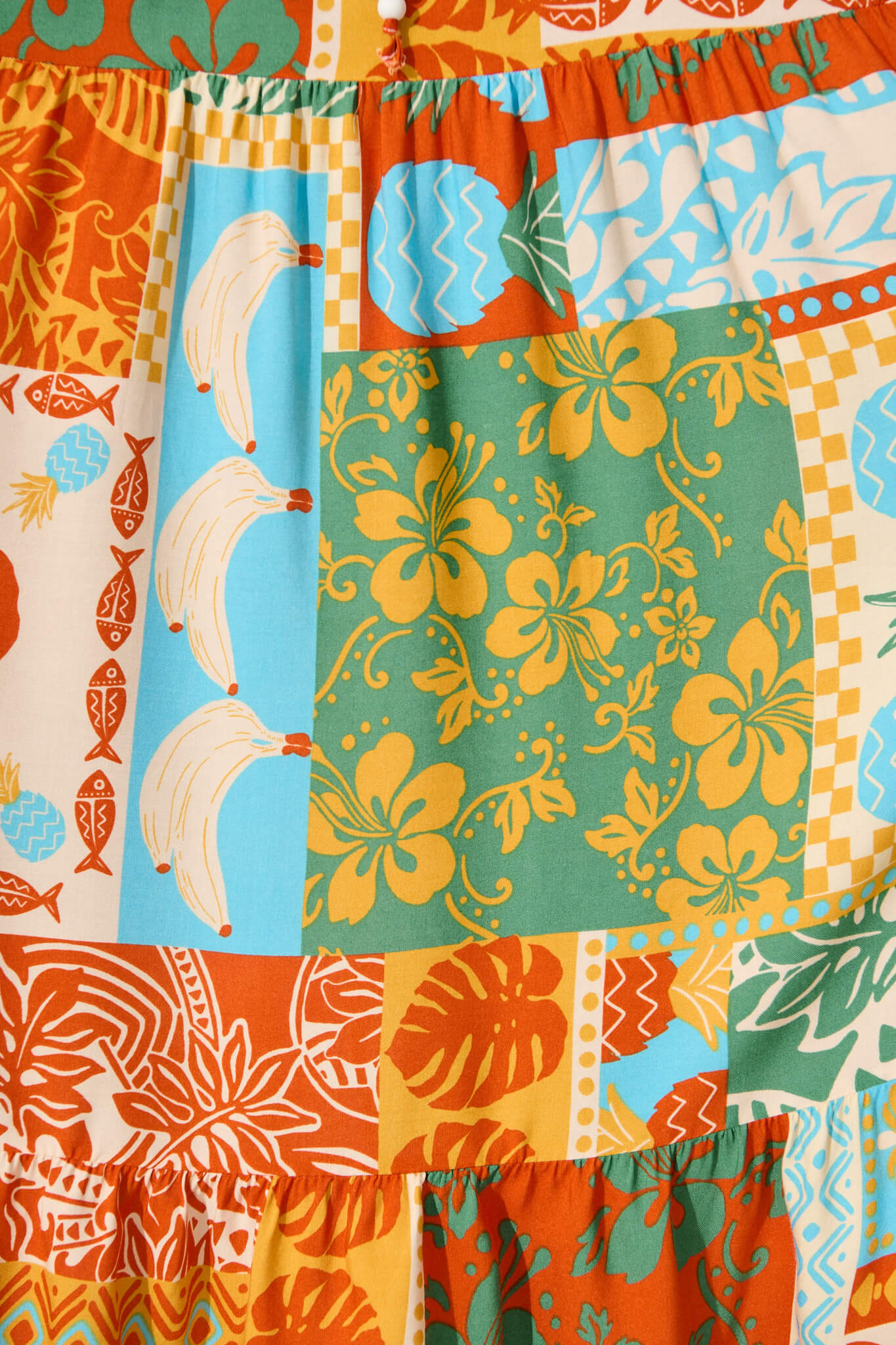 Sumaya Midi Dress in Multi Orange Print