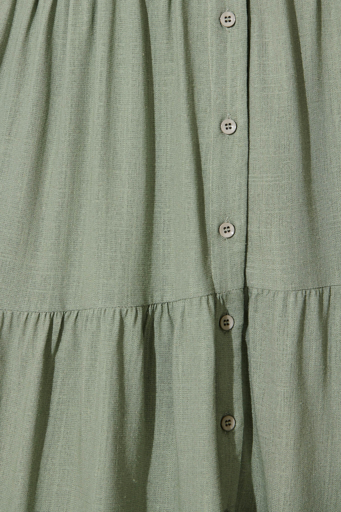 Melori Smock Dress in Khaki Linen Blend