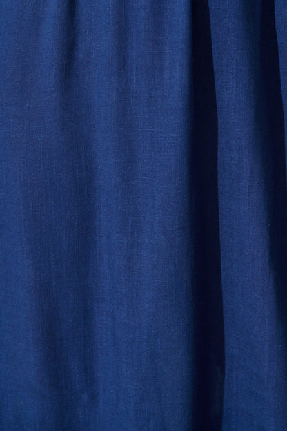 Elika One Shoulder Maxi Dress in Navy with Contrast Trim