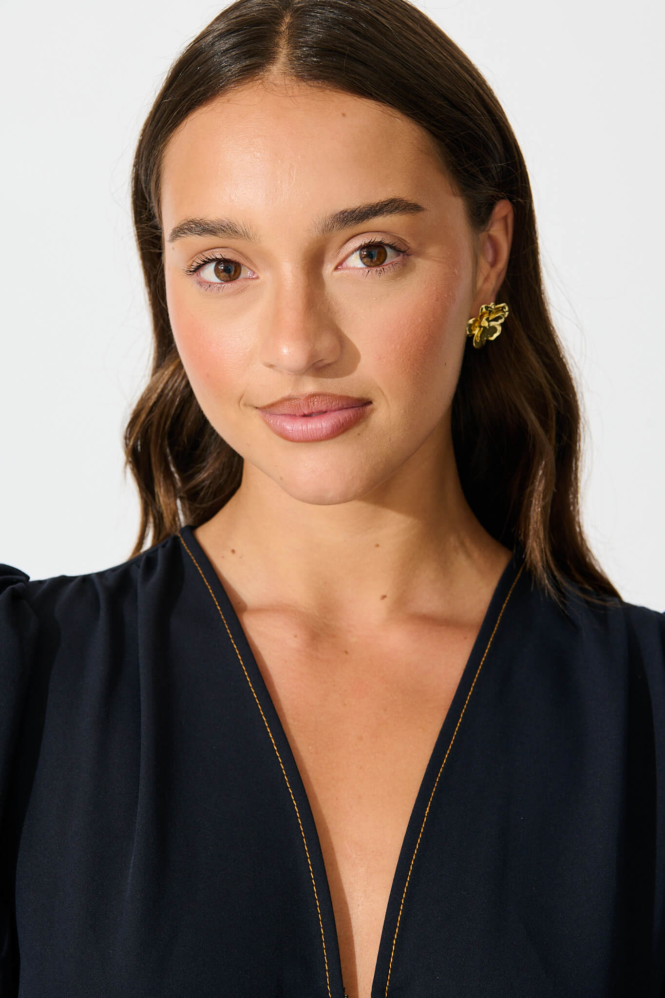 Winora Rosette Earrings in Gold