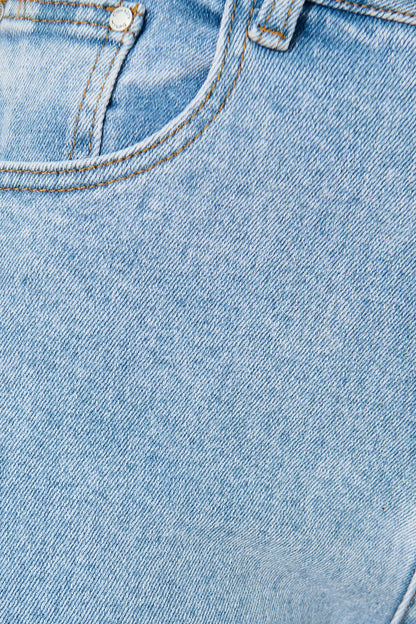 Ocean Road High Rise Wide Leg Jean in Light Blue Denim