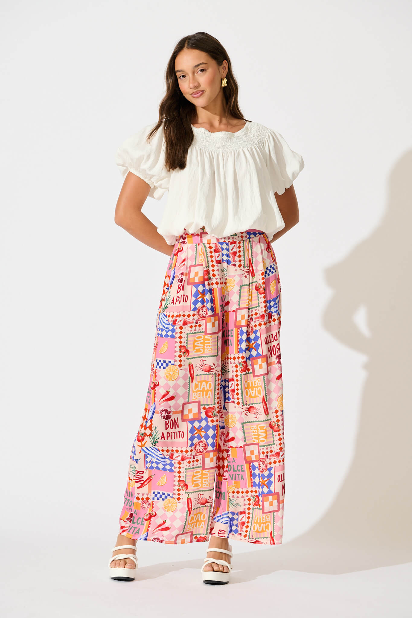 Gilligan Pant In Multi Conversational Print