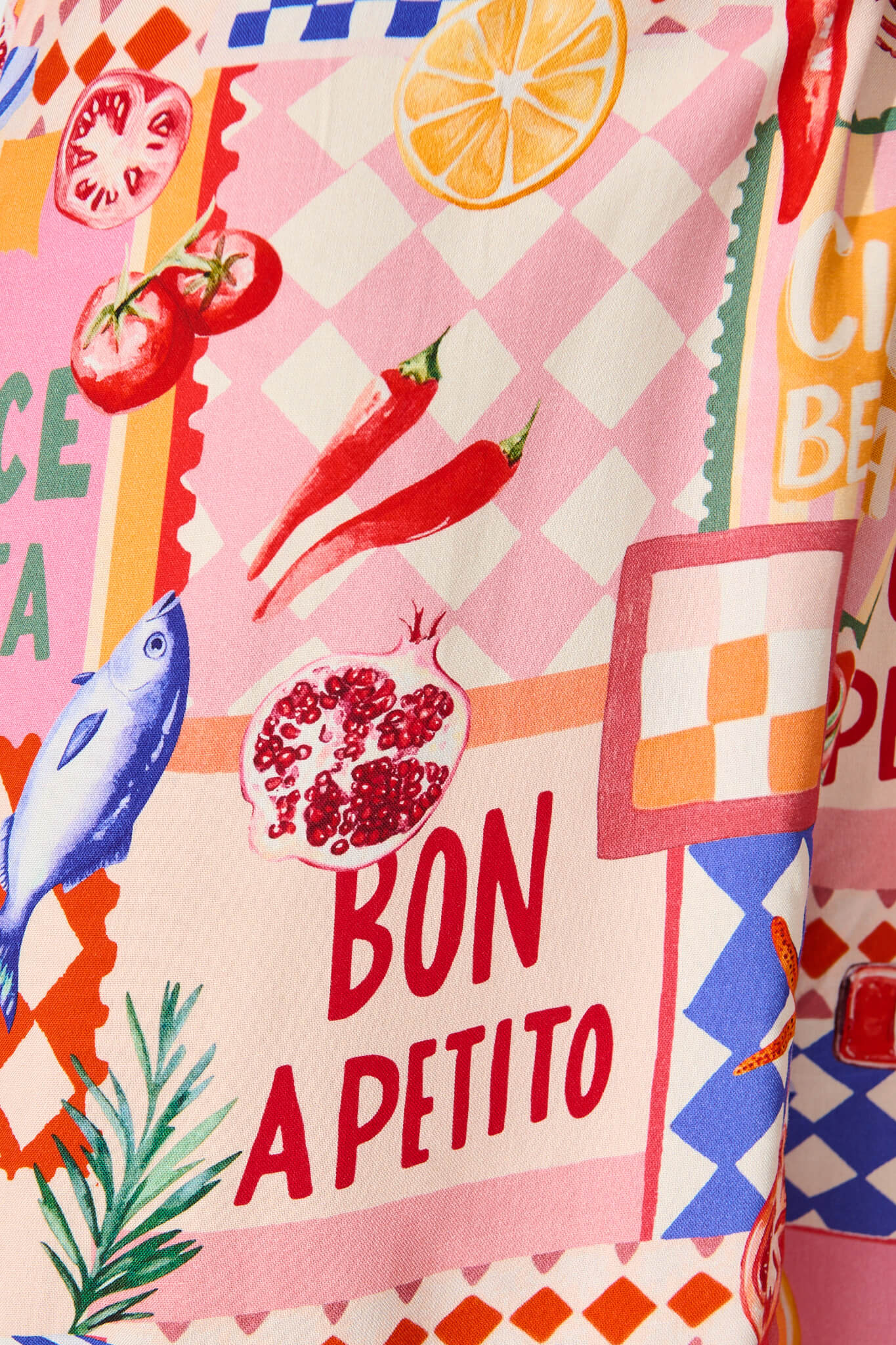 Otillie Playsuit In Multi Conversational Print