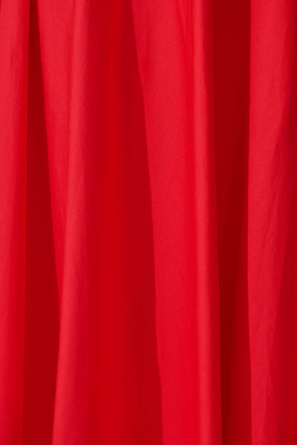 Ivy Midi Skirt In Red Cotton