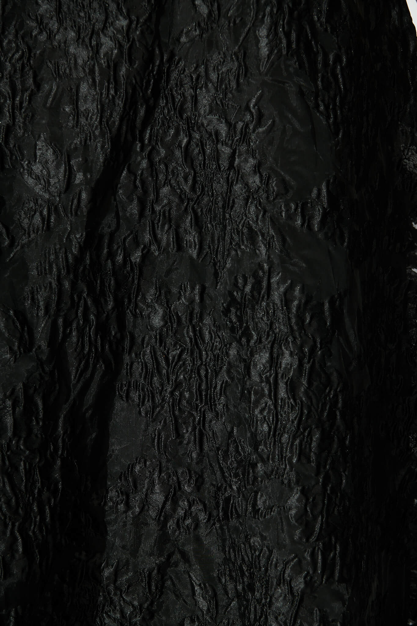 Opulence Midi Dress In Black Floral Organza Jacquard