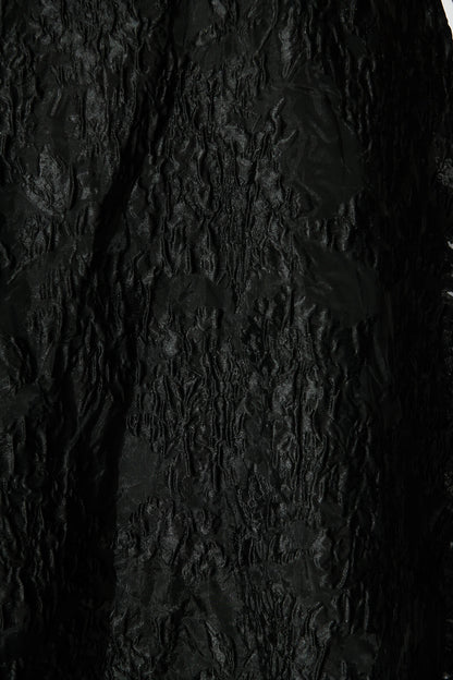 Opulence Midi Dress In Black Floral Organza Jacquard