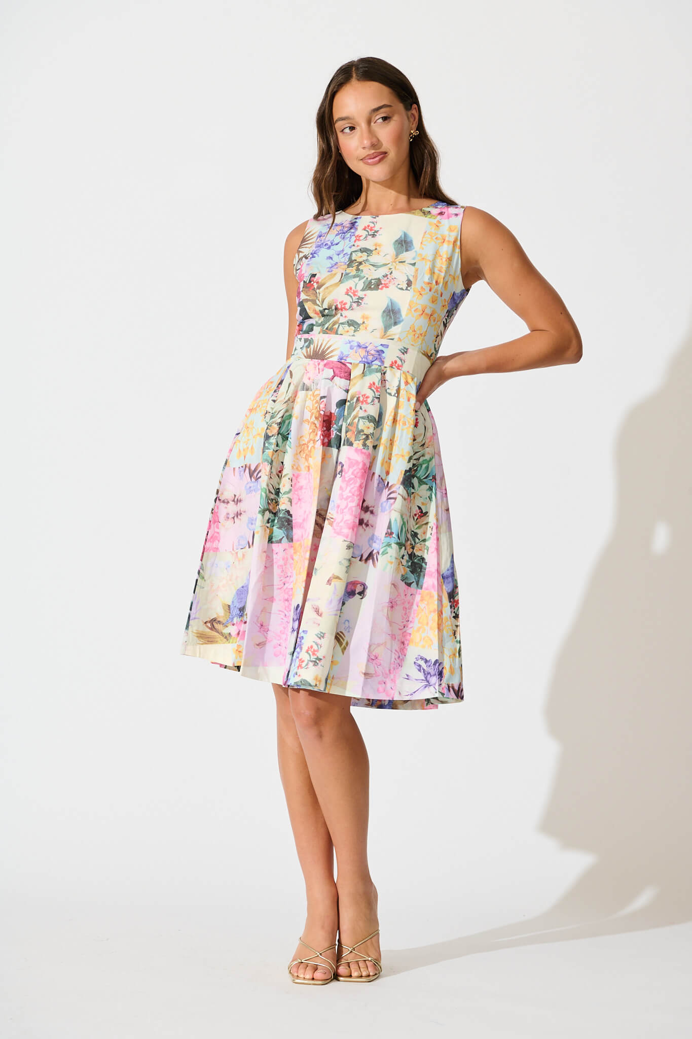 Jardin Dress in Multi Pastel Floral