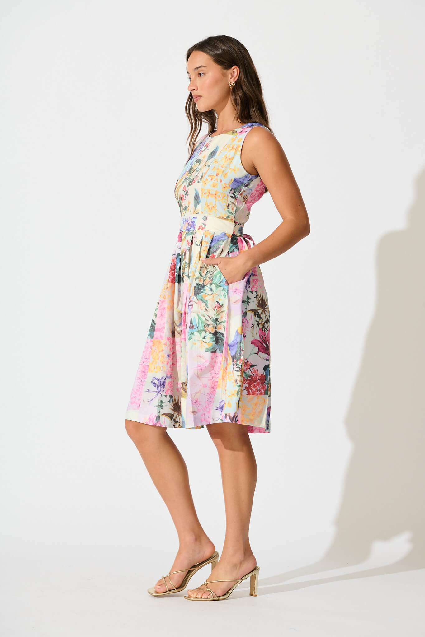 Jardin Dress in Multi Pastel Floral