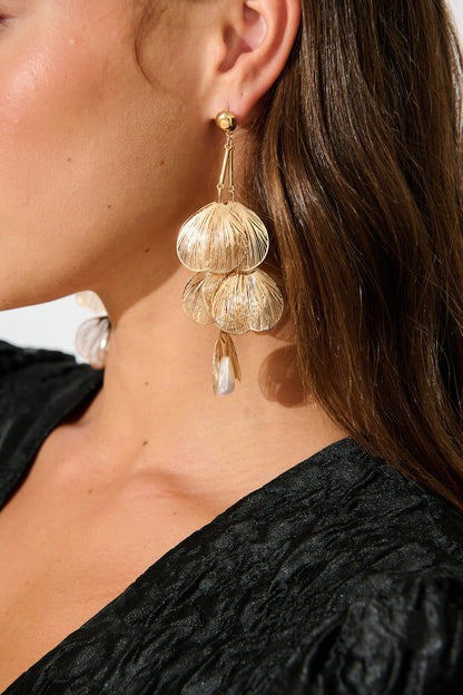 Selerina Drop Pendant Earrings in Rose Gold