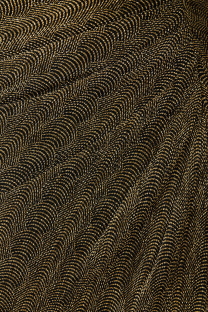 Moonlit One Shoulder Maxi Dress in Black with Gold Lurex