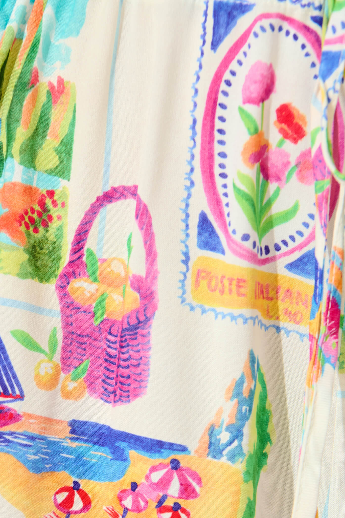 Powers Playsuit In White With Bright Resort Print