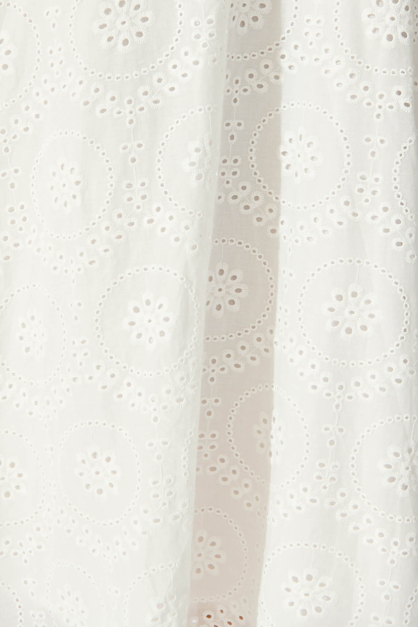 Duchess Maxi Dress In White Broderie Cotton