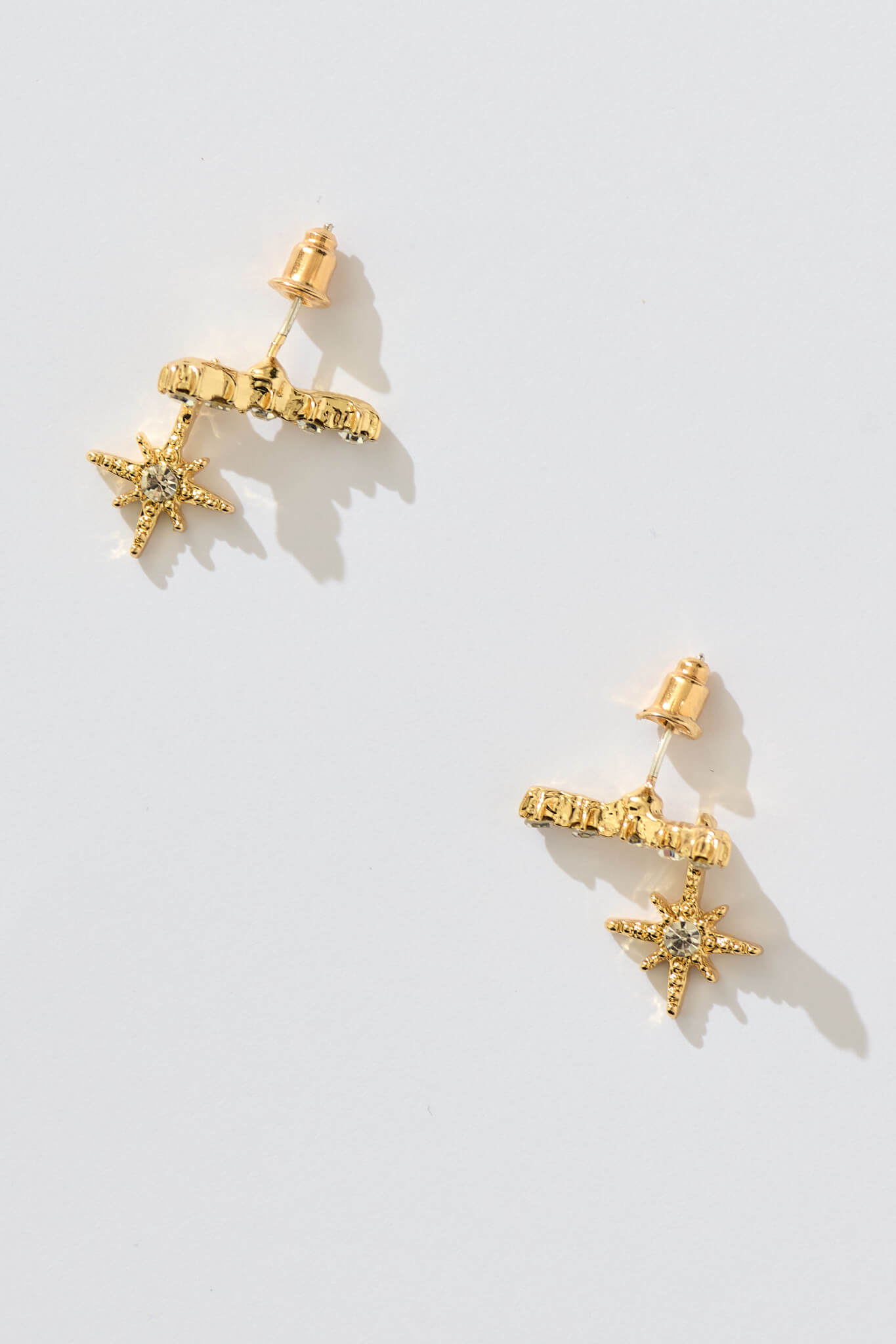 Memu Earrings In Gold With Drop Star