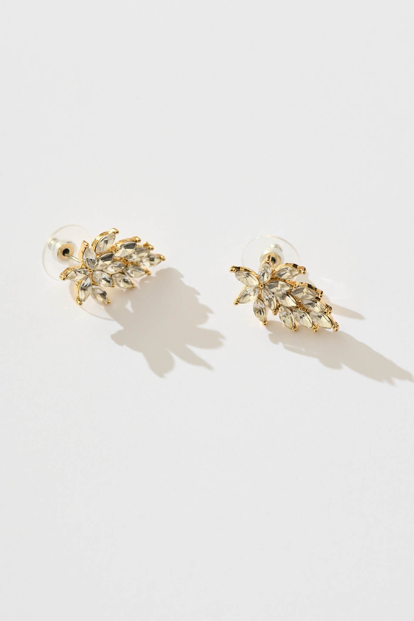 Artesia Stud Earrings in Gold Diamante