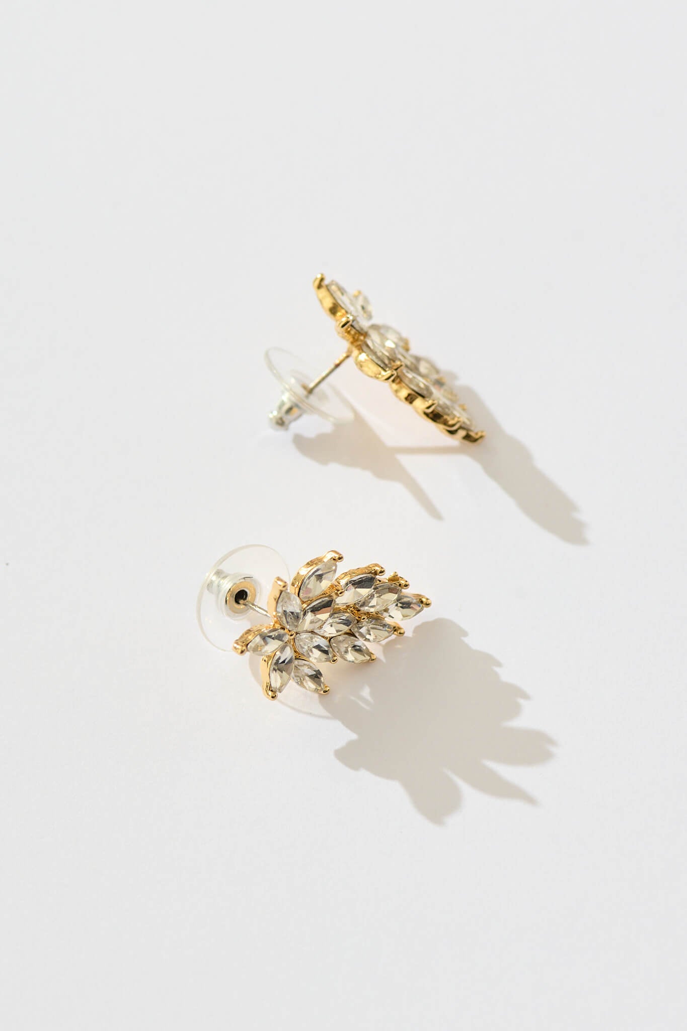 Artesia Stud Earrings in Gold Diamante