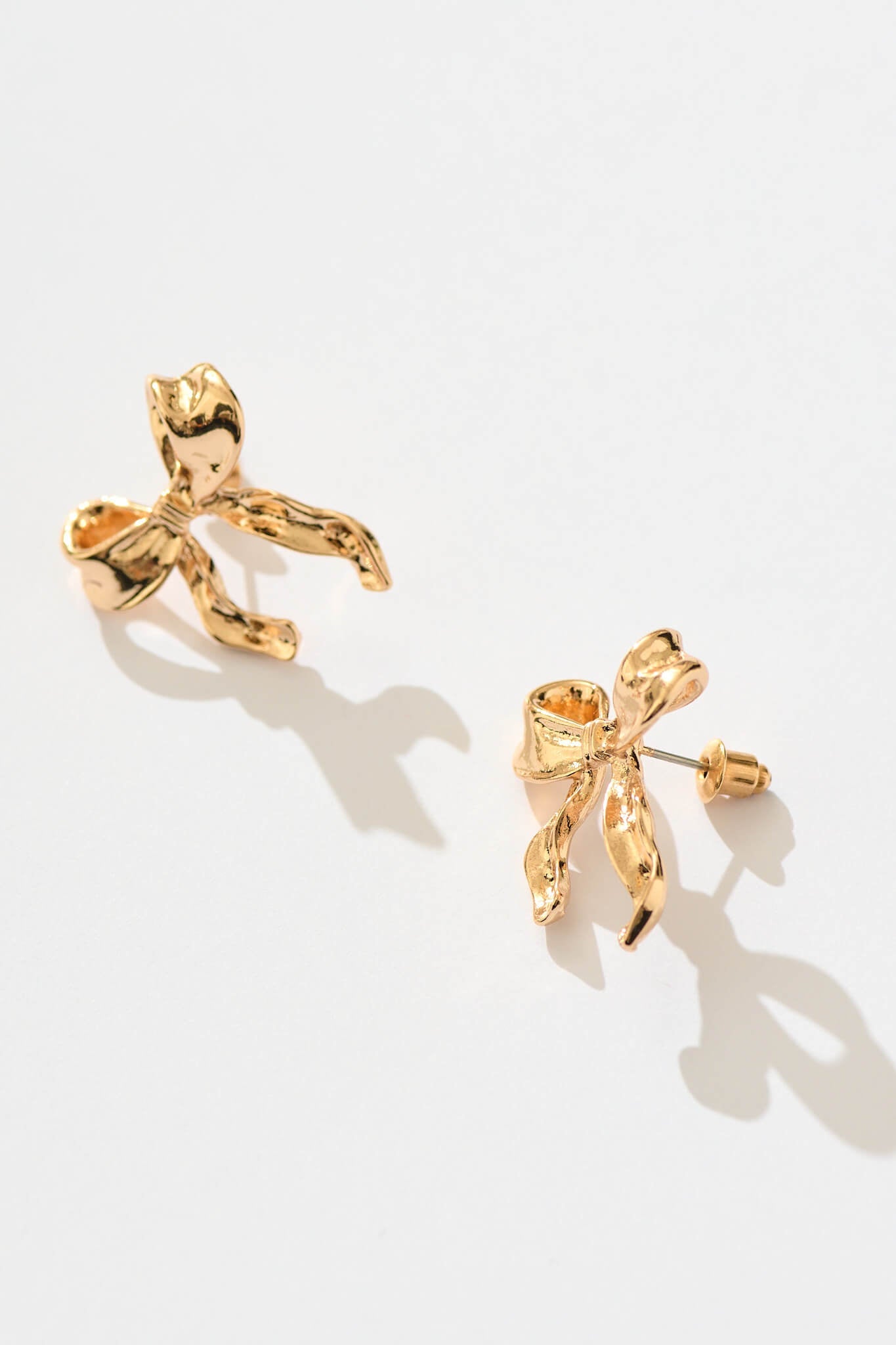 Lala Bow Earrings in Gold
